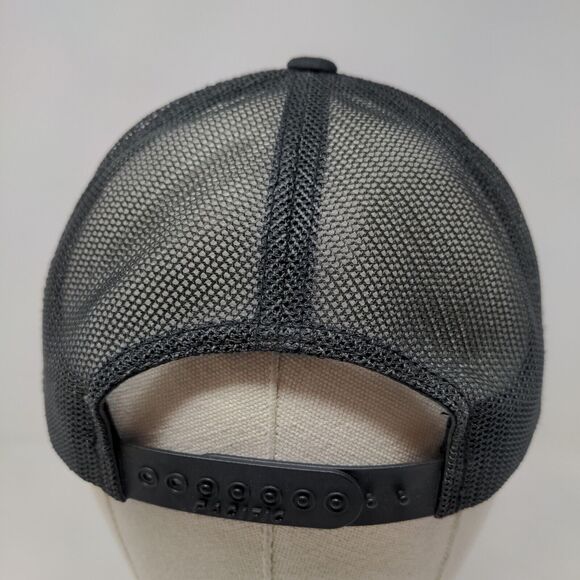 Pacific Headwear Men's Snapback Mesh Back Hat Black Embroidered ADU Outing Logo - Picture 5 of 8